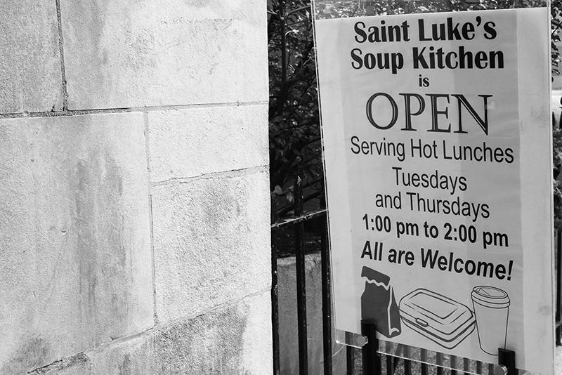 Soup Kitchen : St Luke's Lutheran Church : Hell's Kitchen : 2020 : Food Lines : Seventh Day Adventists Help the Needy : Streetlife : New York City : Times Square : Richard Moore : Photographer : Photojournalist